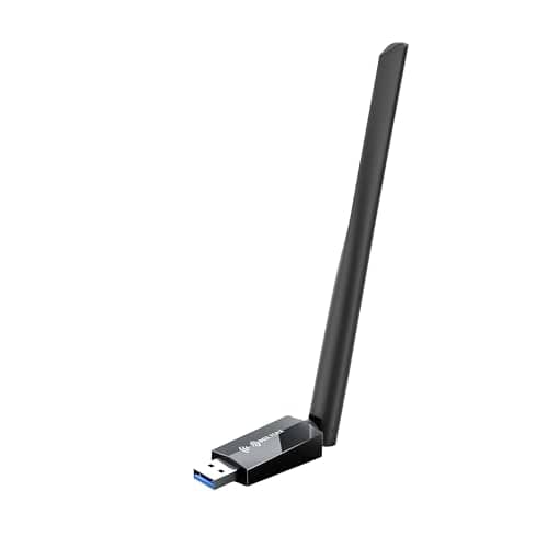USB WiFi Adapter for Desktop PC - WiFi 6 Adapter AX1800 Dual Band 5G/2.4G for Desktop PC USB3.0 WiFi Dongle 7dBi High Gain Wi-Fi Antenna Wireless USB Network Card for Laptop Supports Win10/11