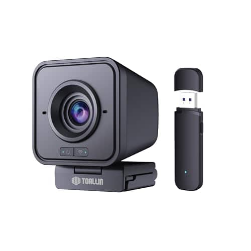 TOALLIN Wireless Webcam for PC, 1080P Webcam with Microphone