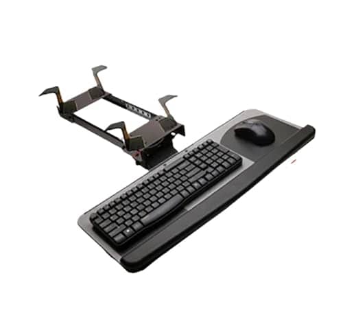 Ergonomic Keyboard Stand with XL Wrist Rest, Adjustable Tilt, Includes 2 Mouse Pads, Perfect for Computer Desk, LK06AD Keyboard Tray Support