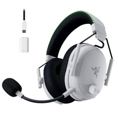 Razer BlackShark V3 Pro Wireless ANC Esports Gaming Headset for Xbox: Full Band Mic - 50mm Drivers - 2.4 GHz, Bluetooth, USB, 3.5mm - Works with PC, Mac, PS5, Nintendo Switch - White
