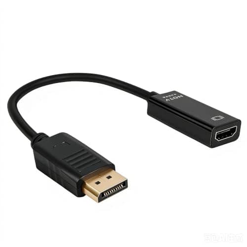 DisplayPort to HDMI Adapter 4K with Audio, Displayport to HDMI for Monitor TV Projector, Compatible for Lenovo Dell HP ASUS, Unidirectional Converter, Black