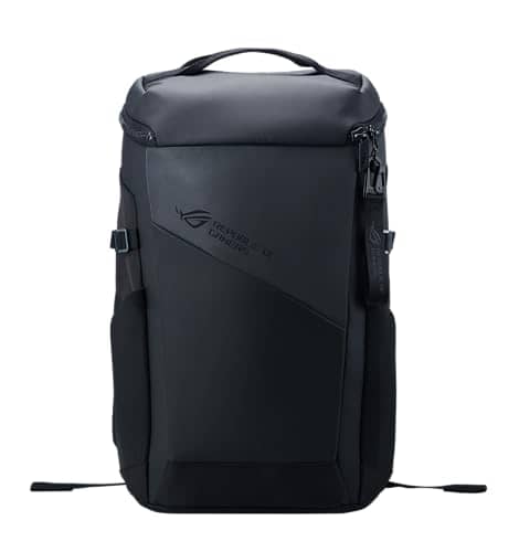 ASUS ROG Ranger BP2701 lightweight gaming backpack made of water-repellent material, with multiple pockets, fits up to a 17-inch laptop
