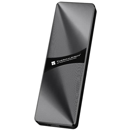 THERMALRIGHT HR-EB118 Dual C Black M.2 External Enclosure Supports Both NVMe and SATA SSD Dual Protocols.10Gbps Type-C Interface, 8TB Portable SSD Storage, for Android, Windows