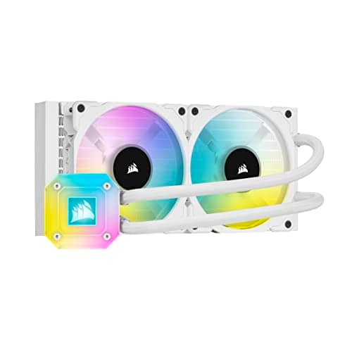 Corsair iCUE H100i ELITE CAPELLIX WHITE, 240mm Radiator, Liquid CPU Cooler, White Variant, CW-9060050-WW