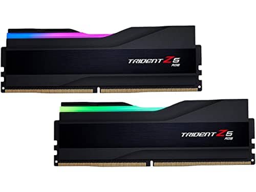 G.SKILL Trident Z5 RGB Series (Intel XMP 3.0) DDR5 RAM 32GB (2x16GB) 6000MT/s CL30-40-40-96 1.35V Desktop Computer Memory UDIMM - Matte Black (F5-6000J3040F16GA2-TZ5RK)