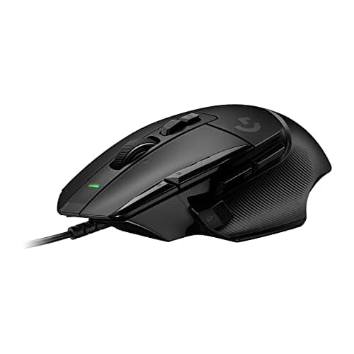 Logitech G502 X Wired Gaming Mouse - LIGHTFORCE hybrid optical-mechanical primary switches, HERO 25K gaming sensor, compatible with PC - macOS/Windows - Black, Normal, 910-006139