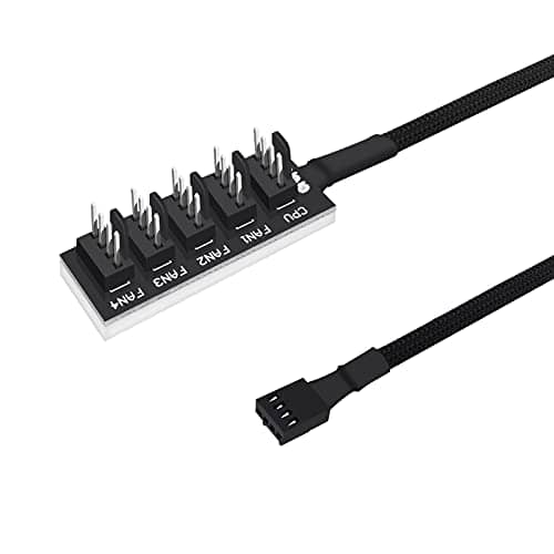 1 to 5 Way Splitter Power Supply Fan Hub Extension Cable for Cooling Fan