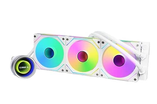 Lian Li GA2T36INW Galahad II Trinity 360 AIO CPU Liquid Cooler 360mm - ARGB Daisy-chainable Radiator UNI Fan SL-INF - Intel® LGA 1700, 1200, 115X, AMD® AM5/AM4 Sockets - with SL Infinity Fans White
