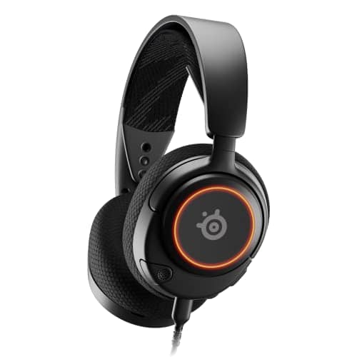 SteelSeries Arctis Nova 3 Multi-System Gaming Headset — Hi-Fi Drivers — 360° Spatial Audio — RGB Lights — AirWeave Memory Foam Earcups — Super Lightweight — ClearCast Gen 2 Mic — PC, PS5, PS4, Switch