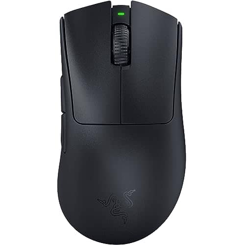 Razer DeathAdder V3 Pro Wireless Gaming Mouse: 63g Ultra Lightweight - Focus Pro 30K Optical Sensor - Fast Optical Switches Gen-3 - HyperSpeed Wireless - 5 Programmable Buttons - 90 Hr Battery - Black