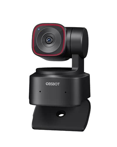 OBSBOT Tiny 2 Lite - 4K Webcam for PC, PTZ Streaming Webcam with 1/2 Inch Sensor, AI Tracking, Gesture Control, 60 FPS, HDR, Noise Reducing Microphones, Works with Conferences, Zoom Meetings