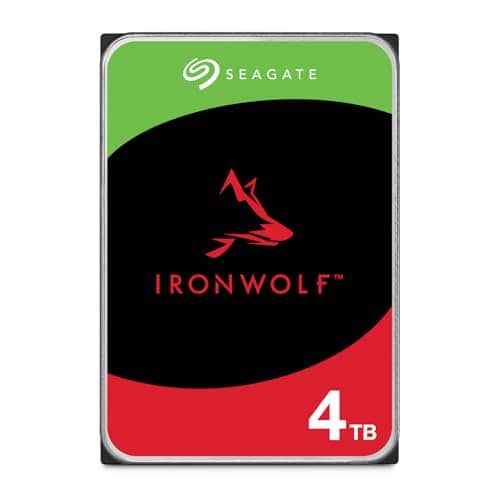 Seagate IronWolf 4TB NAS Internal Hard Drive HDD – CMR 3.5 Inch SATA 6Gb/s 5400 RPM 64MB Cache for RAID Network Attached Storage, Rescue Services – Frustration Free Packaging (ST4000VNZ06)