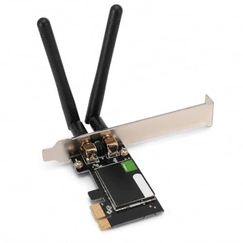PCIE WiFi Adapter, 2.4GHz 300Mbps PCIE WiFi Card, High Performance Computer Network Card, WiFi Adapter with 2 Antennas, Supports Windows 7 8 10 11, Linux