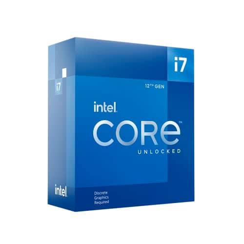 Intel Core i7-12700KF, 8C+4c/20T, 3.60-5.00GHz, boxed without Kühler, Clear, BX8071512700KF