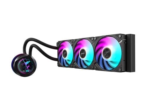 Gigabyte AORUS WATERFORCE X II 360 Liquid CPU Cooler, 360mm Radiator with 3X 120mm Low Noise ARGB Fans, Compatible with Intel LGA1700 and AMD AM5(GP-AORUS WATERFORCE X II 360)