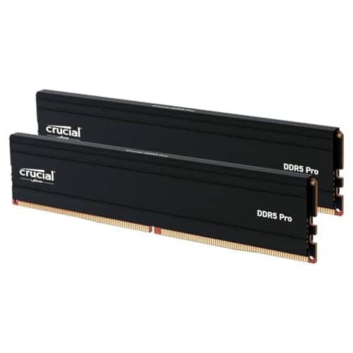 Crucial Pro RAM 64GB Kit (2x32GB) DDR5 5600MT/s (or 5200MT/s or 4800MT/s) Desktop Memory CP2K32G56C46U5