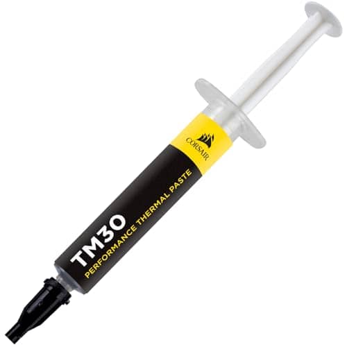 Corsair TM30 Performance Thermal Paste, Premium Zinc Oxide Based, Heatsink Paste, Thermal Compound for All CPU Coolers, Thermal Interface Material, 3 g, Black