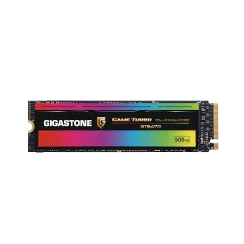 Gigastone Game Turbo PCIe Gen4x4 SSD 500GB, Speed Up to 7,000MB/s with SLC Caching Gaming/PC/Desktop/Laptop 5-Year Warranty M.2 NVMe PCIe 4.0 2280 Internal Solid State Drive