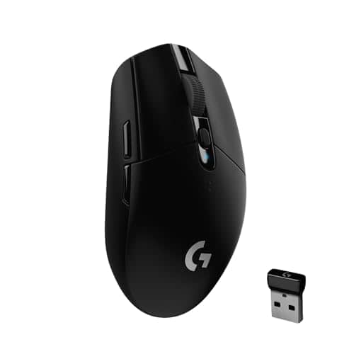 Logitech G305 Lightspeed Wireless Gaming Mouse, Hero Sensor, 12,000 Dpi, Lightweight, 6 ProgRAMmable Buttons, 250H Battery Life, On-Board Memory, Compatible With Pc / Mac - Black