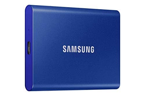 SAMSUNG T7 2TB, Portable SSD, up to 1050MB/s, USB 3.2 Gen2, Gaming, Students & Professionals, External Solid State Drive (MU-PC2T0H/AM), Blue