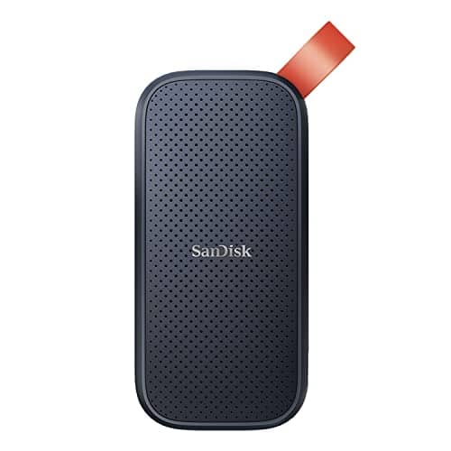 SanDisk Portable SSD 1 TB (External Hard Drive with SSD Technology 2.5 Inches, 800 MB/s Transfer Rates, Robust Drive, Robust Attachment Loop Made of Durable Rubber) Grey