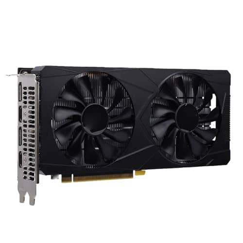 Bewinner 6GB GDDR6 Graphics Card 192 Bit PCIe 3.0 X16 Dual Fan GPU, Ray Tracing DLSS Support, 1080p 2K High FPS Performance, HDMI DisplayPort for Desktop Gaming PC