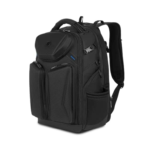 SwissGear Gaming Laptop Backpack with USB, Black/Blue, 19 Inch, Gaming Laptop Backpack With Usb