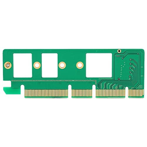 OVAQUIXI Adapter Card ABS PCIe 3.0 to NVMe M.2 SSD Transfer Card X4 X8 X16 for Desktop PC Users Adds M.2 Storage Supports PCIe X4 Speed with 3 Tantalum Capacitors for Upgrade