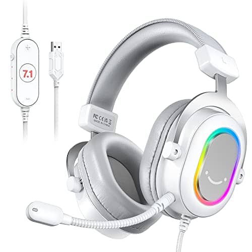 Fifine AmpliGame H6W Wired Gaming Headset, USB PC Headphones with Mic