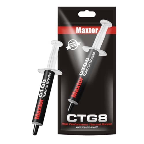 Maxtor CTG8 4 Grams Thermal Compound Paste Heat Sink for IC/Processor/CPU/GPU/All Coolers, 12.8W/m.k Carbon Based High Performance, Thermal Interface Material