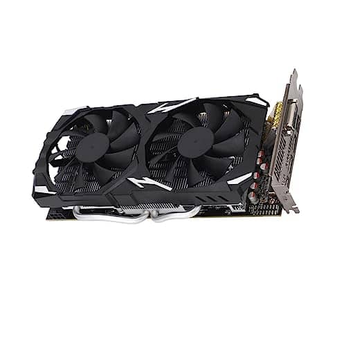 Gearwell Graphics Card, AMD Radeon RX 580 8GB GDDR5 1244MHz Gaming GPU and PCIe 3.0 Video Adapter with Dual Cooling Fans, HDMI, DP and DVI Outputs for 1080p Desktop PC Displays