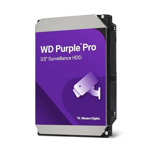 Western Digital 18TB WD Purple Pro Surveillance Internal Hard Drive HDD - SATA 6 Gb/s, 512 MB Cache, 3.5" - WD181PURP
