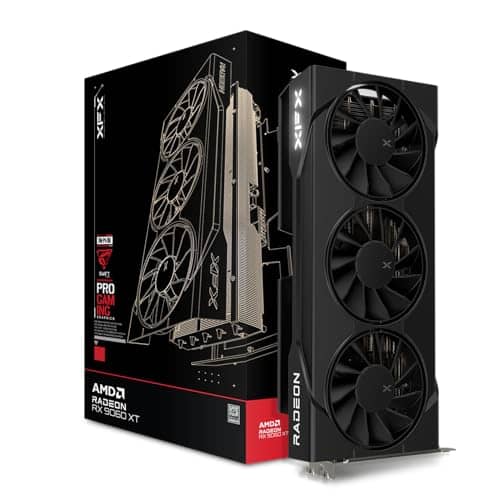 XFX Swift AMD Radeon RX 9060 XT OC Triple Fan Gaming Edition with 8GB GDDR6 HDMI 2xDP, AMD RDNA 4 RX-96TS38GB7