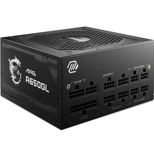 MSI MAG A650GL 650W 80 Plus Gold Power Supply