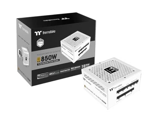 Thermaltake Toughpower GF A3 Snow Edition 850W 80+ Gold Full Modular SLI/Crossfire Ready ATX 3.0 Power Supply; PCIe Gen.5 450W 12VHPWR Connector Included; PS-TPD-0850FNFAGU-N; 10 Year Warranty