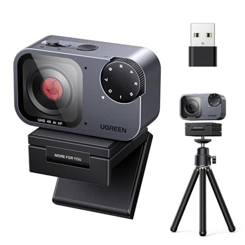 UGREEN AI 4K@30fps PDAF Webcam with Auto Framing CMOS Sensor for PC Mac