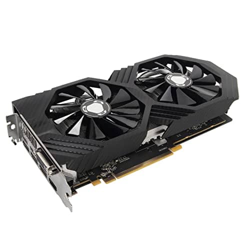 RX590 Gaming Graphics Card, 8GB GDDR5 256bit 1460MHz Computer Graphics Card, PCIE 3.0 X16 3DP HDMI DVI 3D API Desktop PC GPU Graphics Card with Dual Fans, Low Noise and Quiet Work