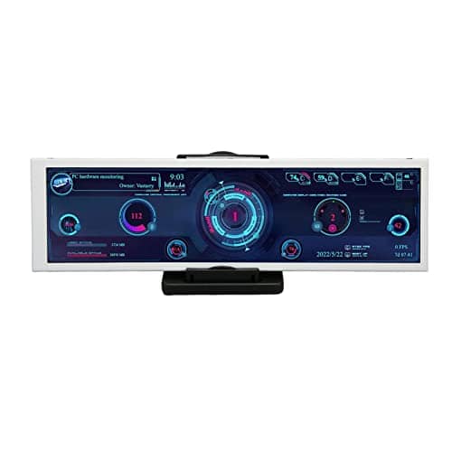 Sorandy 8.8 Inch Display Computer Temperature Monitor, CPU Hardware External Extended Display for Computer Case Screen Data Monitor PC PC Sensor Panel Secondary Screen,