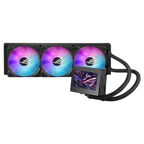 ASUS ROG Ryujin III 360 ARGB All-in-one Liquid CPU Cooler with 360mm Radiator. Asetek 8th gen Pump, 3X Magnetic 120mm ARGB Fans (Daisy Chain Design), 3.5” LCD Display