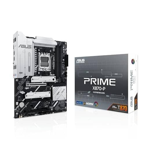 ASUS Prime X870-P Motherboard Socket AM5 (AMD, ATX, PCIe 5.0, DDR5, 14+2+1 Power Stages, 4x M.2, 2.5 GB Ethernet, USB-C 40 Gbps)