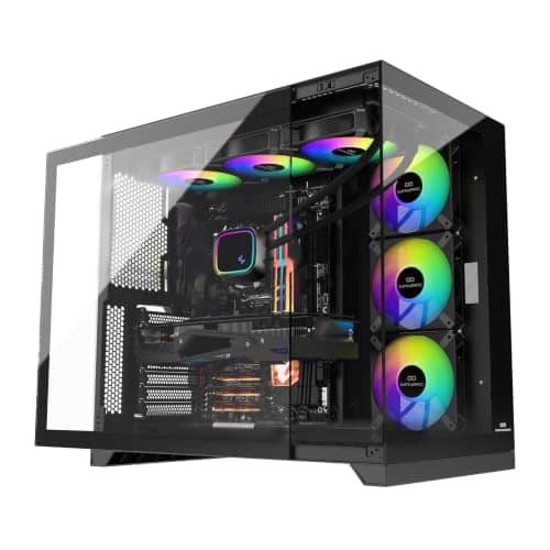 INFINIARC 5070 Gaming Desktop PC (AMD Ryzen 5 7500X3D, RTX 5070 12G GPU, 16GB DDR5 RAM, 1TB SSD, B650E Motherboard, Cube Case, Liquid Cooler ARGB, 750W Gold PSU, Windows PRO) Black