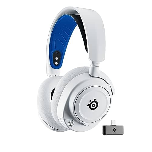 SteelSeries Arctis Nova 7P Wireless Multi-Platform Gaming & Mobile Headset — Custom Hi-Fi Drivers — 2.4GHz & Simultaneous Bluetooth — 38Hr Battery — USB-C — Pull-out Mic — PlayStation, PC, VR, Switch
