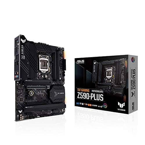 ASUS TUF Gaming Z590-Plus, LGA 1200 (Intel11th/10th Gen) ATX Gaming Motherboard (PCIe 4.0, 3xM.2/NVMe SSD, 14+2 Power Stages,USB 3.2 Front Panel Type-C, 2.5Gb LAN, Thunderbolt 4, Aura RGB Lighting)