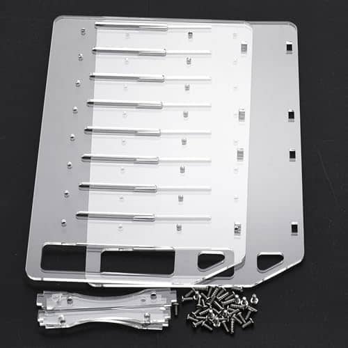 OUNA 4 Bay Hard Drive Enclosure 4 Bay HDD Cage Drive Rack Acrylic Hard (8