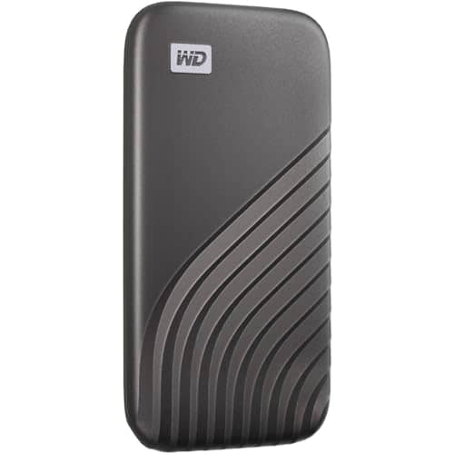 WD 4TB My Passport SSD External Portable Solid State Drive, Grey, Up to 1,050 MB/s, USB 3.2 Gen-2 and USB-C Compatible (USB-A for older systems) – WDBAGF0040BGY-WESN