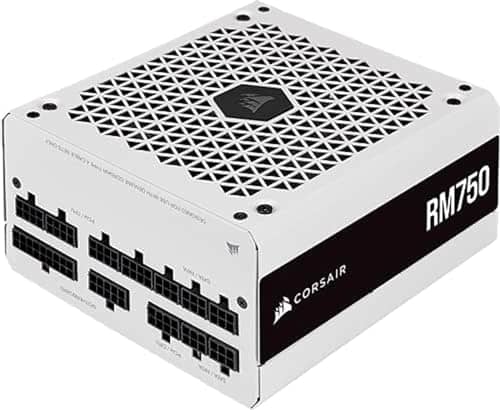 Corsair RM750 (2021),RM Series,750 Watt 80 Plus Gold Fully Modular ATX Power Supply (Triple EPS12V Connectors,Low-Noise Operation,Zero RPM Fan Mode,105°C Capacitors,Modern Standby) White,CP-9020231-UK