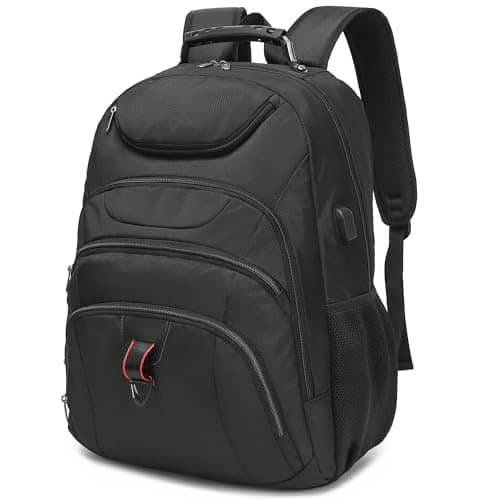 Extra Large Laptop Backpack for Men,55L Gaming Laptop Backpack,18.4Inch Travel Backpack with USB Charging Port, Business Flight Approved -Big Capacity Computer Bag College Bookbag, Black Black