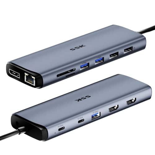 SSK 8K USB-C Dock for Thunderbolt Laptop MacBook Docking Station