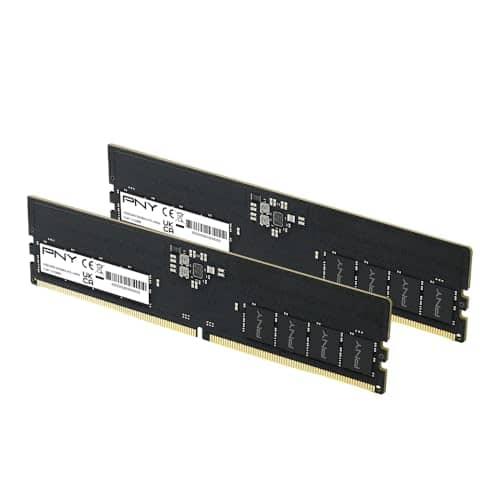 PNY Performance 16GB (2x8GB) DDR5 RAM 5600MHz (PC5-44800) - CL46, 1.1V - Compatible with 5200MHz, 4800MHz - Desktop Memory Kit - MD16GK2D5560046-TB