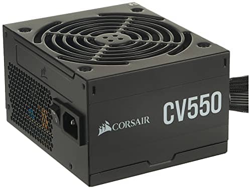 Corsair CV550, CV Series, 80 PLUS Bronze Certified, 550 Watt Non-Modular Power Supply - Black